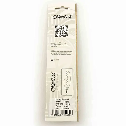 Блесна колеблющаяся Caiman Long Board 25гр 10см цвет CN01 (5шт в упак.)