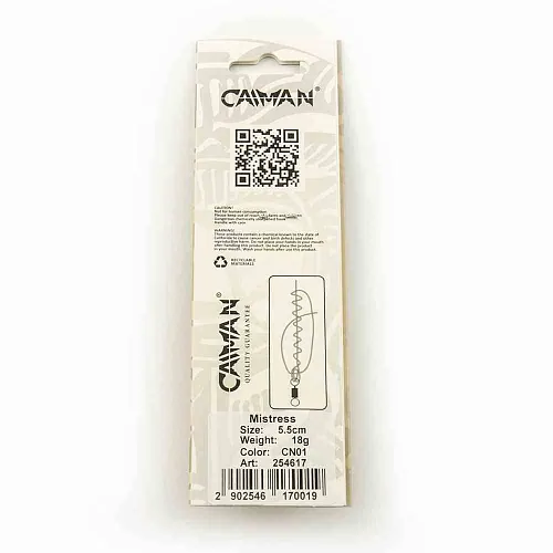 Блесна колеблющаяся Caiman Mistress 18гр 5,5см цвет CN01 (5шт в упак.)