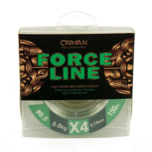 Шнур Caiman Force Line 150м 0,14мм #0.8 зеленый 