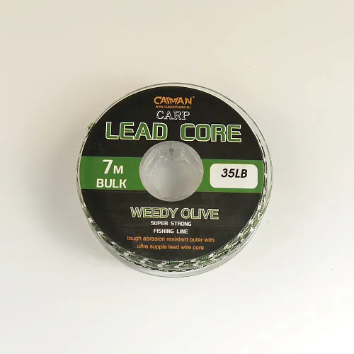 Лидкор Caiman Lead Core 7m 35lbs Weedy Olive 