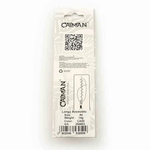 Блесна вращающаяся Caiman Longy Accoustic 14гр #4 цвет CA50 (5шт в упак.)