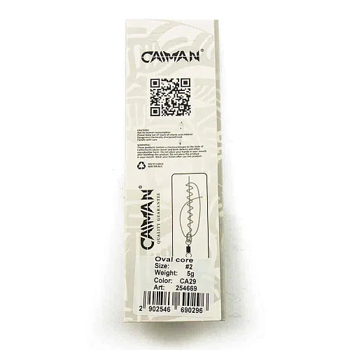 Блесна вращающаяся Caiman Oval core 5гр #2 цвет CA29 (5шт в упак.)