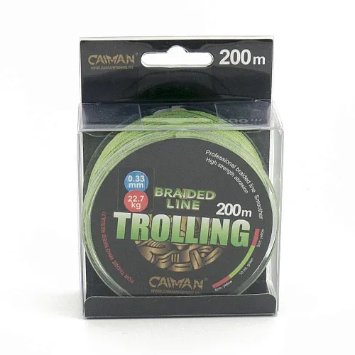 Шнур Caiman Trolling 200м 0,33мм #4.0 зеленый