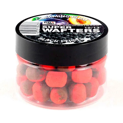 Бойлы нейтральной плавучести (Wafters) GBS Чарующая слива-черный перец 10х13мм