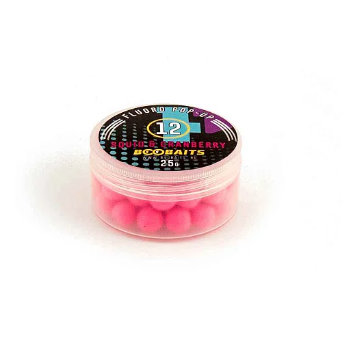 Бойлы Pop up BOO Baits 12мм Кальмар-клюква 25гр банка