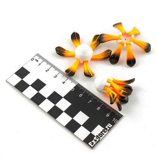 Поплавок зимний Proliv "Ромашка" 6 лепестков 1,4 гр (черн-оранжевый) отгрузка 2-2,5 гр (3 шт. в уп)