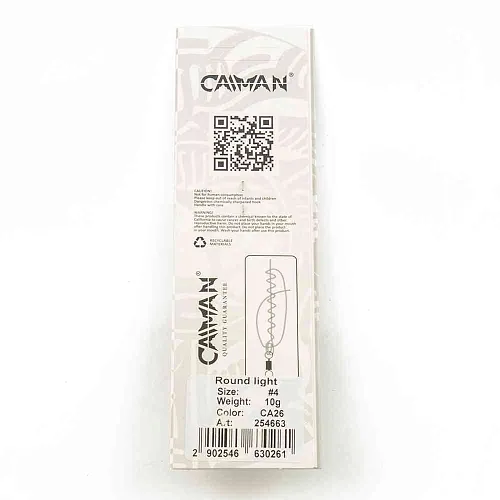 Блесна вращающаяся Caiman Round light 10гр #4 цвет CA26 (5шт в упак.)