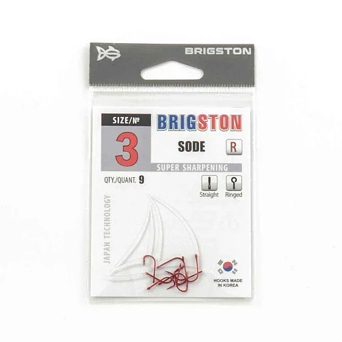 Крючок Brigston Sode Red №3 ( уп. 9 шт.)