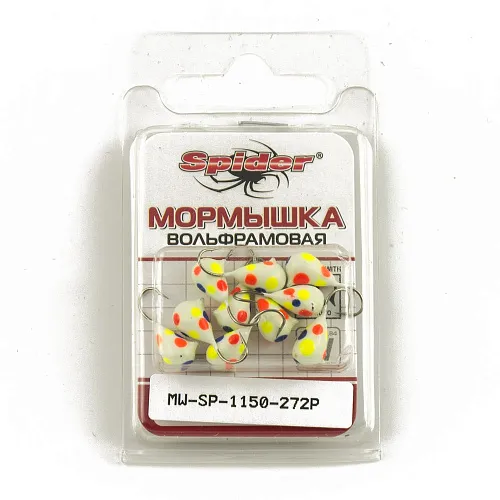 Мормышка вольфрамовая Spider капля с ушком с покраской 5,0 мм 1,90 гр 272Р