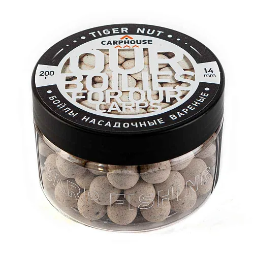 Бойлы Carp House вареные насадочные 14мм Тигровый орех (банка 200гр)