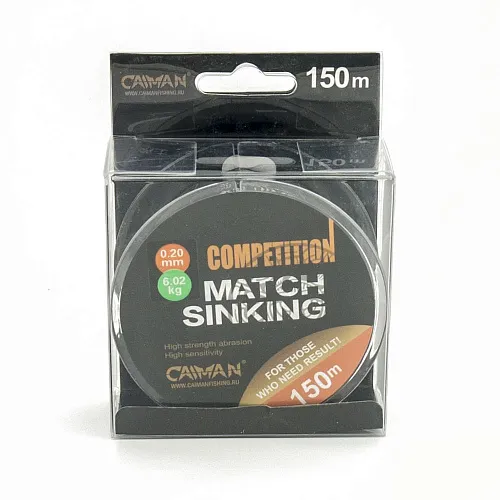 Леска Caiman Competition match sinking 150м 0.20мм черная 