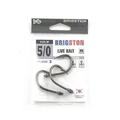 Крючок Brigston Live Bait Com BN 5/0 ( уп. 3 шт.)