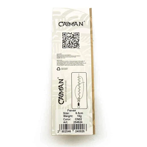 Блесна колеблющаяся Caiman Fever 16гр 6,5см цвет CN02 (5шт в упак.)