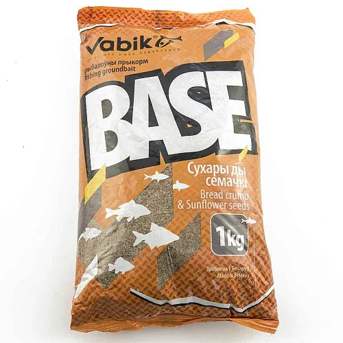 Прикормка Vabik Base 1 кг (в упак. 10 шт.) Сухари-семечки