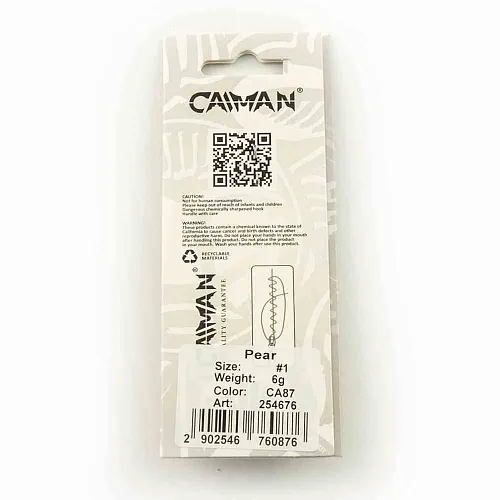 Блесна вращающаяся Caiman Pear 6гр #1 цвет CA87 (5шт в упак.)
