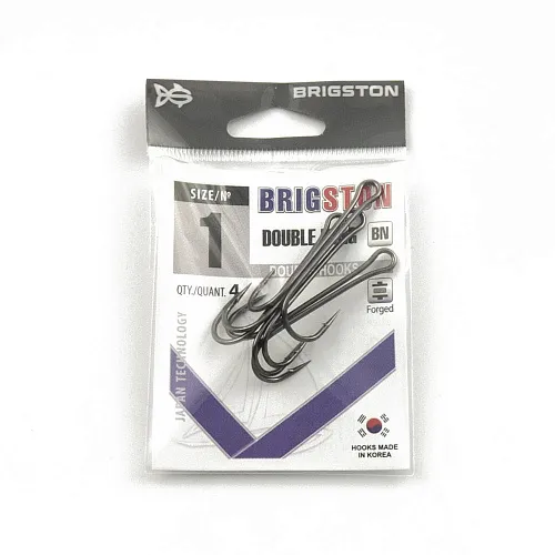 Крючок двойник Brigston Double long № 1 ( уп. 10 шт.)