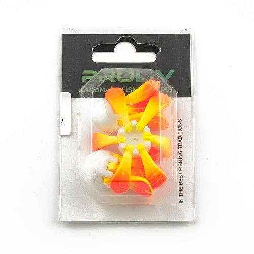 Поплавок зимний Proliv "Ромашка" 6 лепестков 1,4 гр (желт-оранжевый) отгрузка 2-2,5 гр (3 шт. в уп)