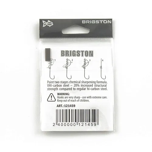Крючок Brigston S-59 Sport 2BH BN № 2 ( уп. 7 шт.)