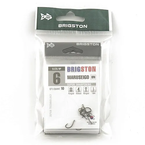 Крючок Brigston Maruseigo - 1 BH BN № 6 ( уп. 10 шт.)