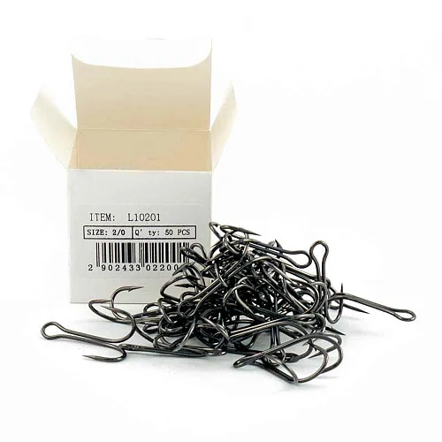 Крючки двойники Caiman Hollow Frog №2/0 (50 шт в упак.) 10201