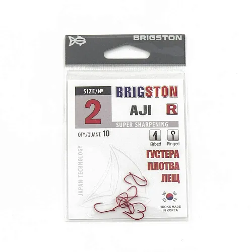 Крючок Brigston AJi Red № 2 ( уп. 10 шт.)