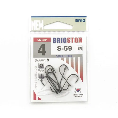 Крючок Brigston S-59 № 4 ( уп. 10 шт.)