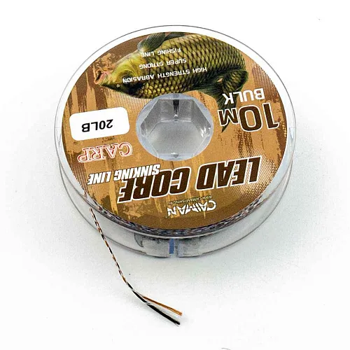 Поводочный материал (lead core) Caiman Soft Flex Black+white+brown 10m 20lbs 245857