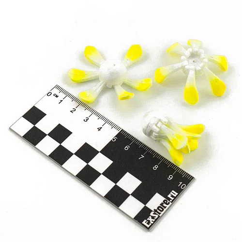 Поплавок зимний Proliv "Ромашка" 6 лепестков 1,4 гр (желтый) отгрузка 2-2,5 гр (3 шт. в упак)