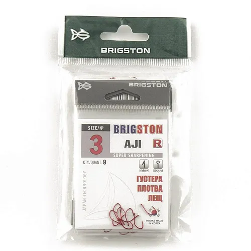 Крючок Brigston AJi Red № 3 ( уп. 9 шт.)