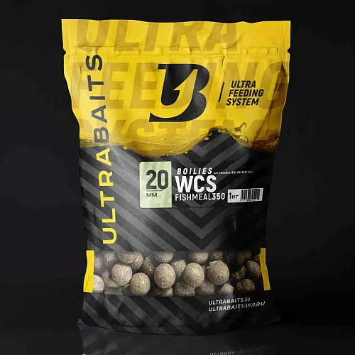 Бойлы прикормочные UltraBaits "Fish Meal 350" (WCS) авторский бойл 1 кг 20 мм