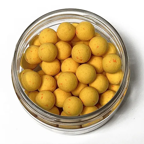 Бойлы GBS Baits Pop-up плавающие 10мм 40гр (уп. 6 шт) Желтая клубника