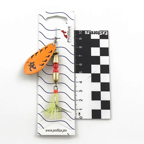Блесна вращающаяся Profilux Таймень Б 15гр цв. 214 оранжевый (5 шт в упак.)