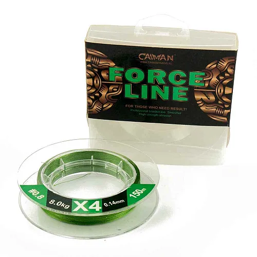 Шнур Caiman Force Line 150м 0,14мм #0.8 зеленый 