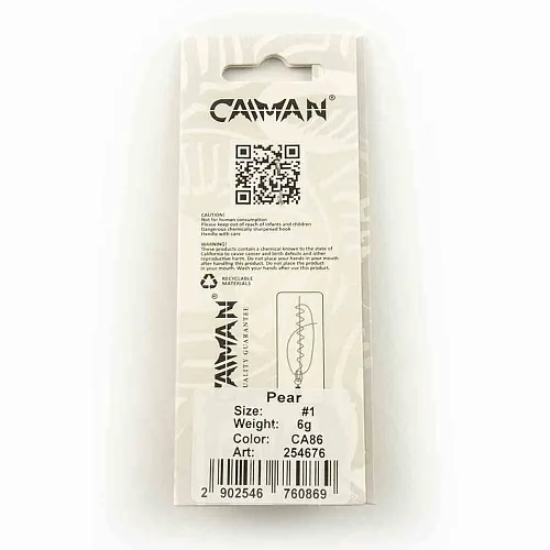 Блесна вращающаяся Caiman Pear 6гр #1 цвет CA86 (5шт в упак.)