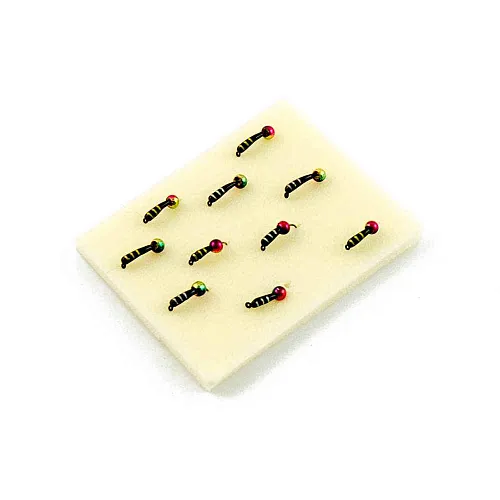 Мормышка вольфрамовая Мастив банан 2 черный, латунный шарик 0,37гр (хамеллеон)