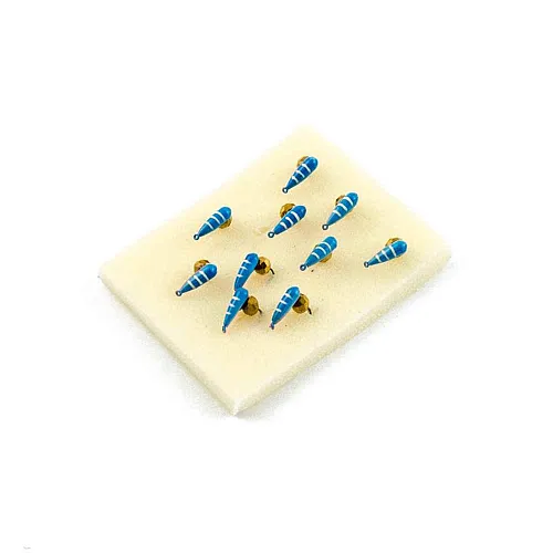 Мормышка вольфрамовая Мастив Хрень 3 синий+красный, гр шарик 0,65гр (золото)