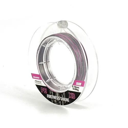 Шнур Caiman Fortness sinking 8PE 0,14 мм 150 м silver rose215510