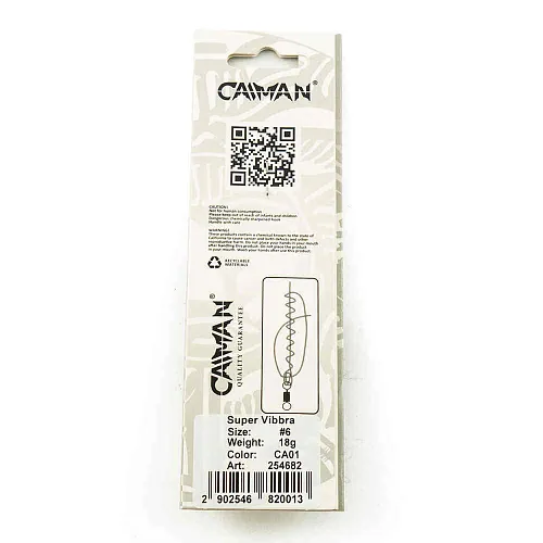 Блесна вращающаяся Caiman Super Vibbra 18гр #6 цвет CA01 (5шт в упак.)
