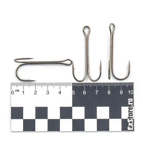 Крючки двойники Caiman Salmon Double up eye hook №2/0 (50 шт в упак) 14301