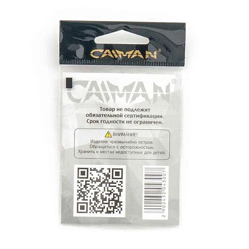 Крючки офсетные Caiman Worm Hook Teflon №3/0 40001
