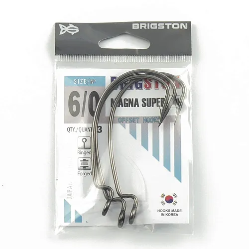 Крючок офсетный Brigston Magna Super № 6/0 ( уп. 3 шт.)