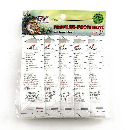 Мандула Profilux "Classic" 3Х цв 15 салатовый-белый-салатовый