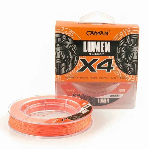 Шнур Caiman Lumen 100м 0,25мм оранжевый
