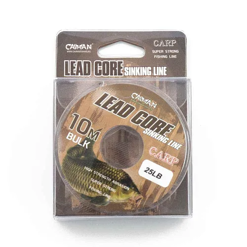 Поводочный материал (lead core) Caiman Soft Flex Black+white+brown 10m 25lbs 245858