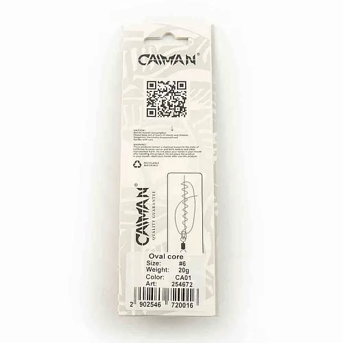 Блесна вращающаяся Caiman Oval core 20гр #6 цвет CA01 (5шт в упак.)