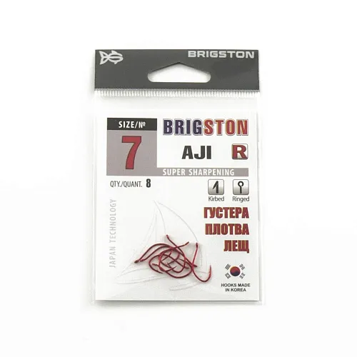 Крючок Brigston AJi Red № 7 ( уп. 8 шт.)