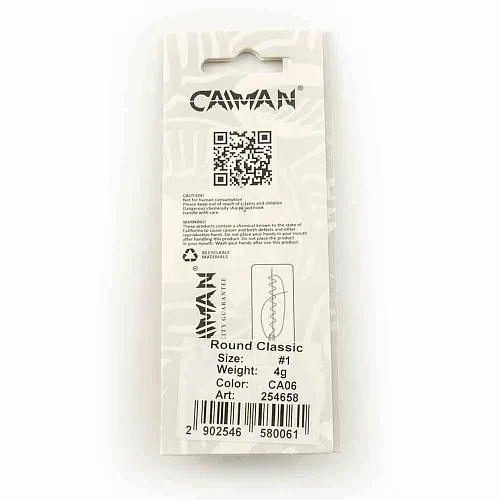 Блесна вращающаяся Caiman Round Classic 4гр #1 цвет CA06 (5шт в упак.)