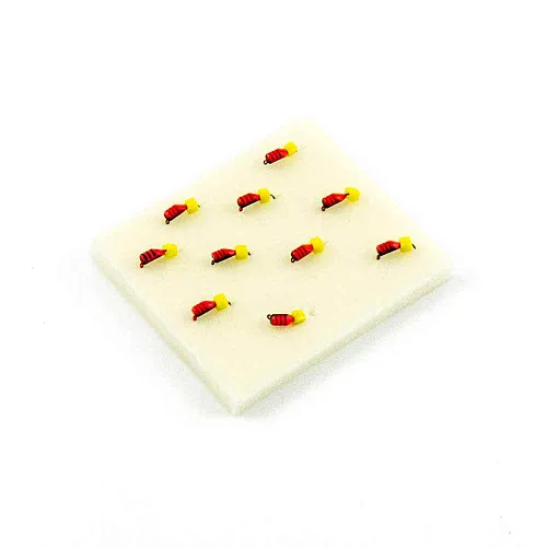 Мормышка вольфрамовая Мастив Микроб 2,5 красный+черный, кубик 0,4гр (сырный)