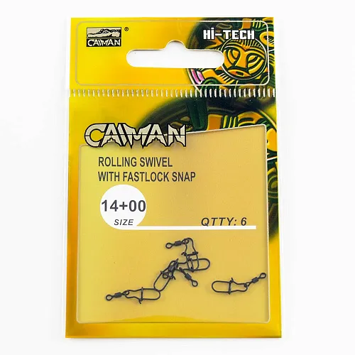 Застежка с вертлюгом Caiman 60003 №14+00 6шт/уп 