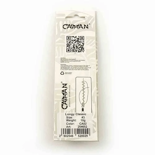 Блесна вращающаяся Caiman Longy classic 10гр #3 цвет CA02 (5шт в упак.)